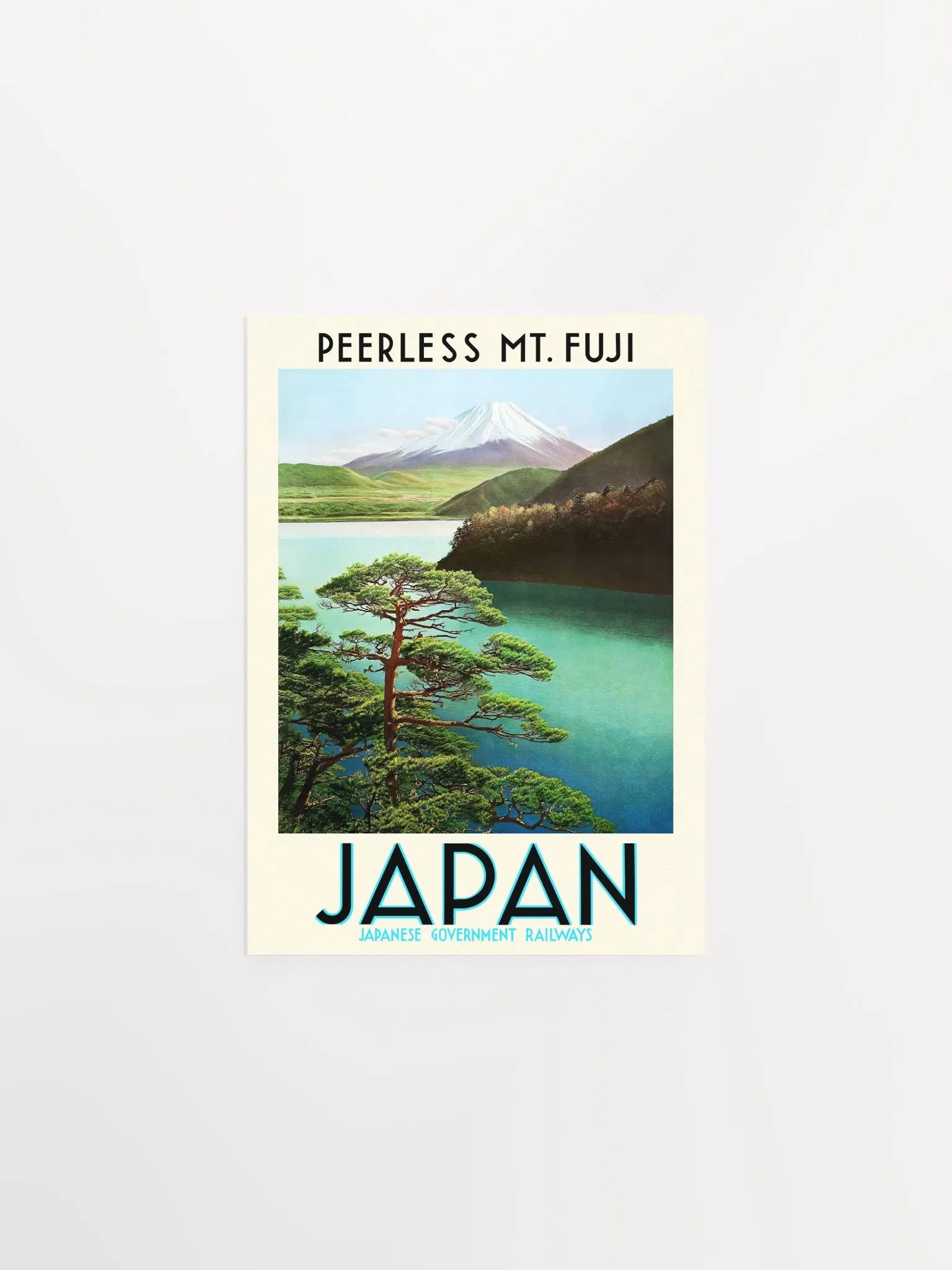 Japan Travel Poster: Peerless Mt. Fuji, 1930s — retro vintage travel poster product image (6)