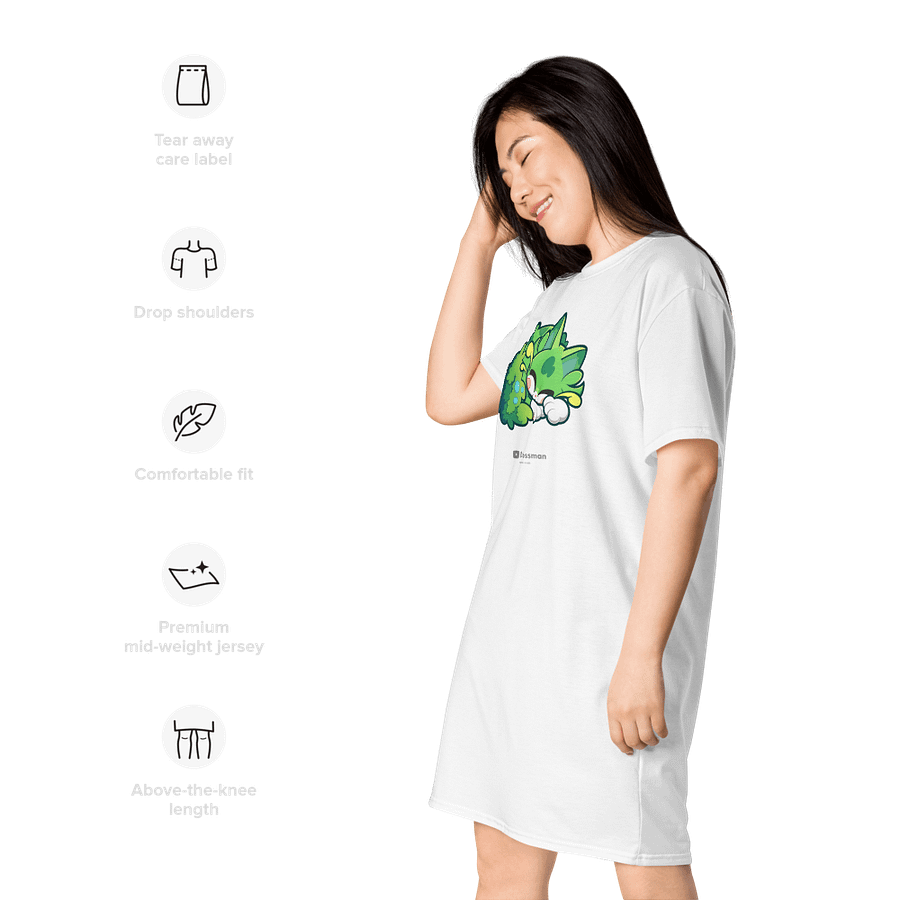 Sleeping Chloe • T-shirt Dress (White) product image (3)