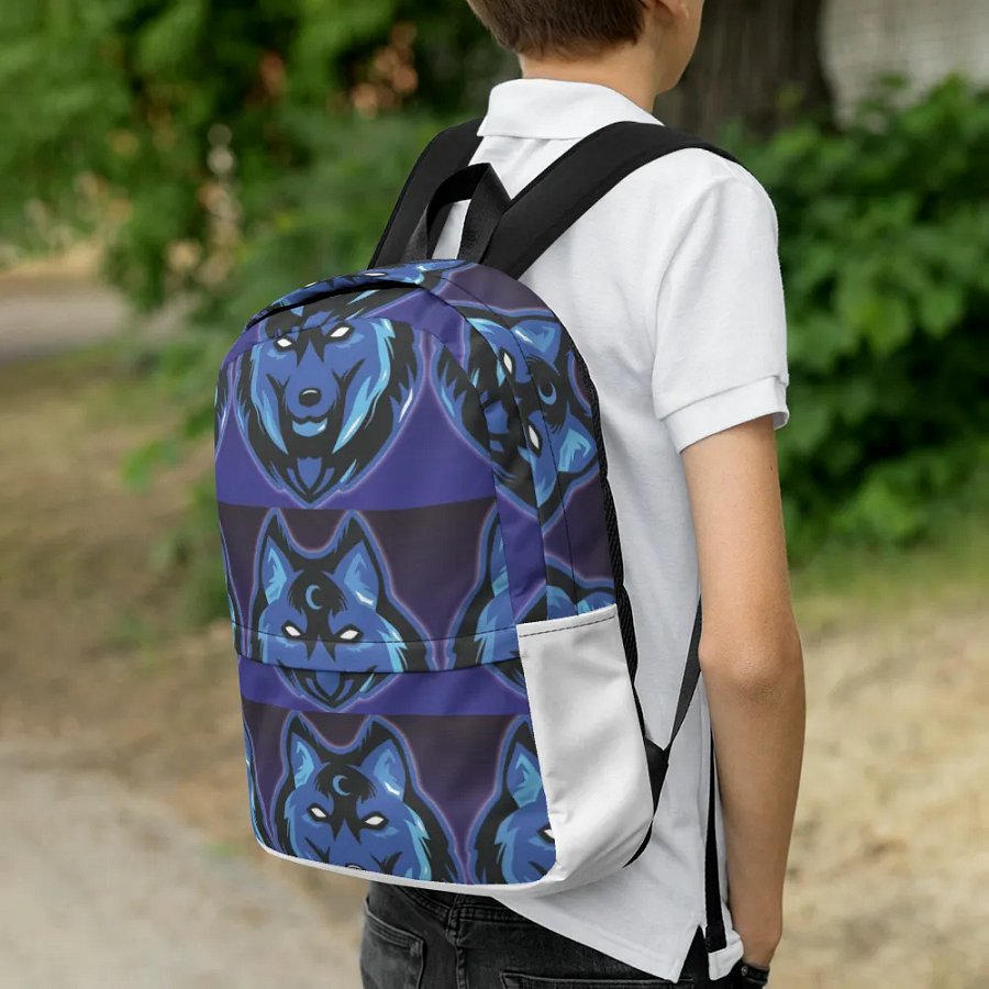 Phoenix Fire Blue Moon Wolf Backpack product image (5)