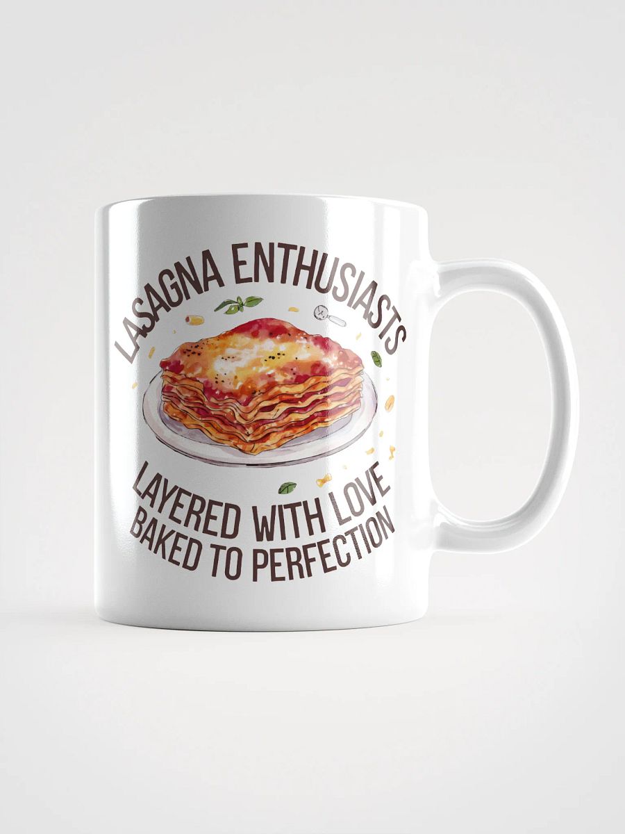 Lasagna Enthusiasts White Glossy Mug product image (3)