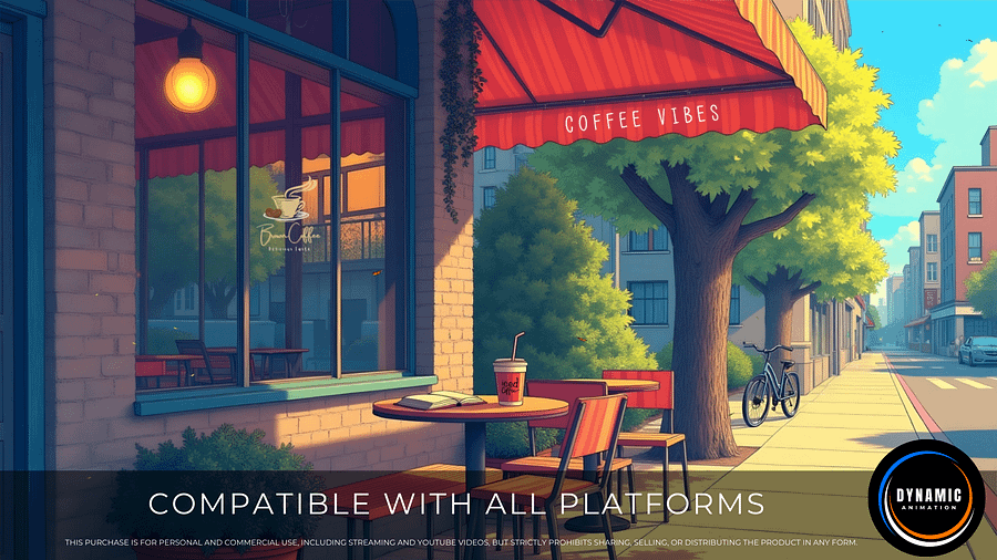Cozy Lofi Coffee Shop Animated Background | Warm Summer Vibes | Relaxing Live Wallpaper & Stream Overlay | AB114 product image (2)