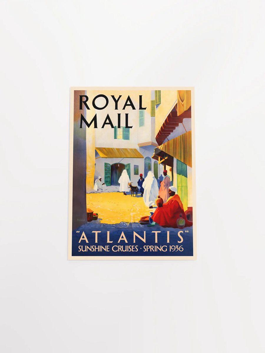 Royal Mail, Atlantis. Morocco Algeria 1936 — retro vintage travel poster, retro travel art, retro travel wall art product image (9)