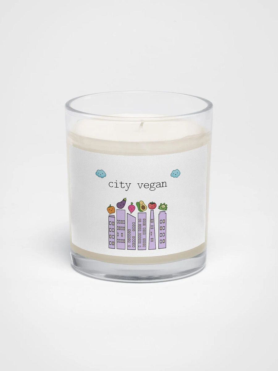 “City Vegan” Soy Wax Glass Jar Candle product image (1)