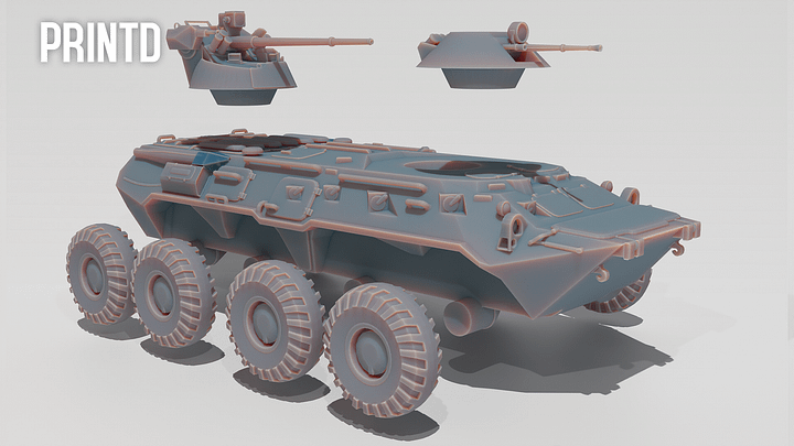 BTR-80/82 War Vehicle - Modern Warfare Wargame Hobby Resin Scale Models product image (2)