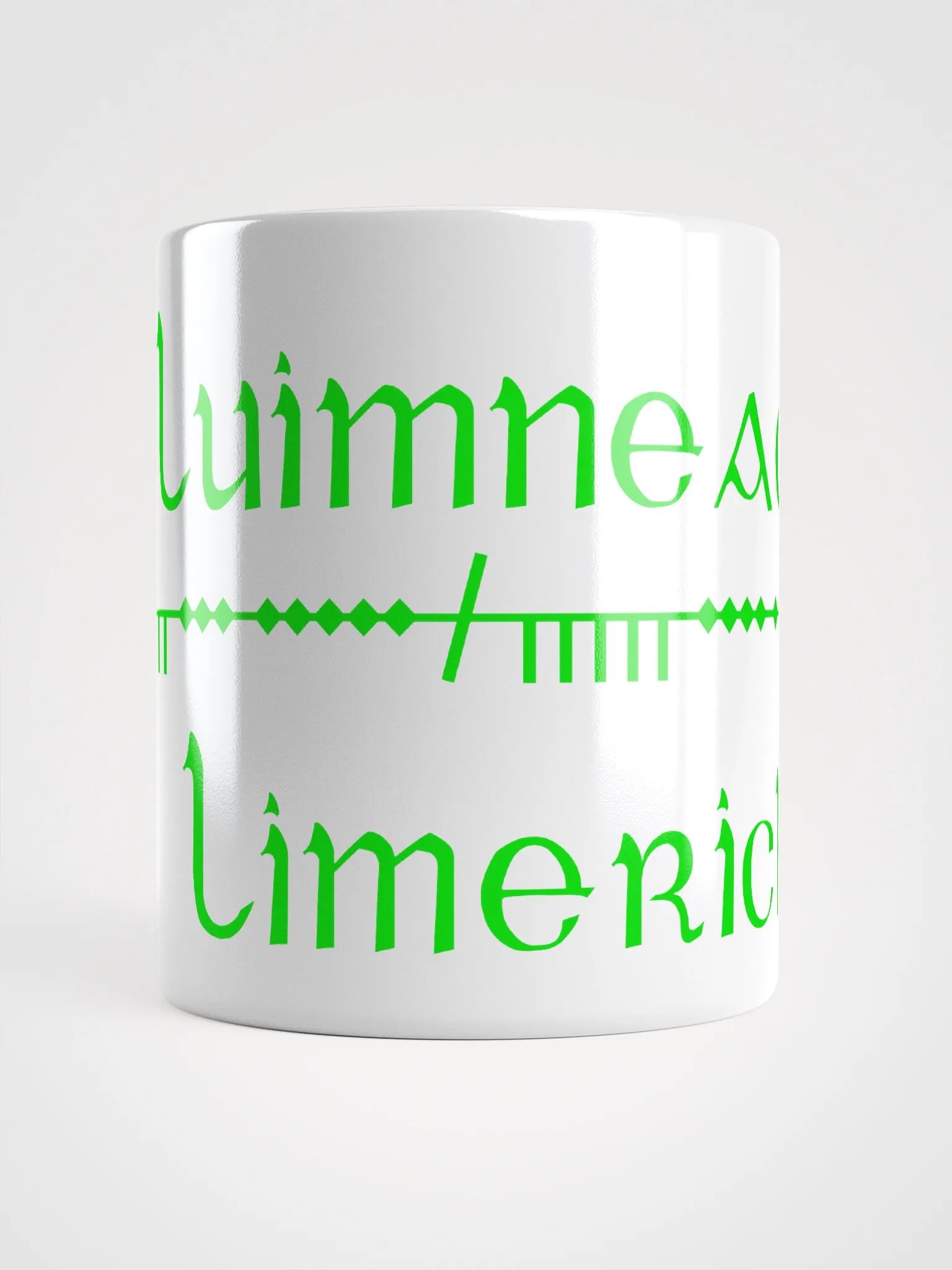 Limerick/Luimneach Scholastic style Ogham Ogham Mug product image (1)
