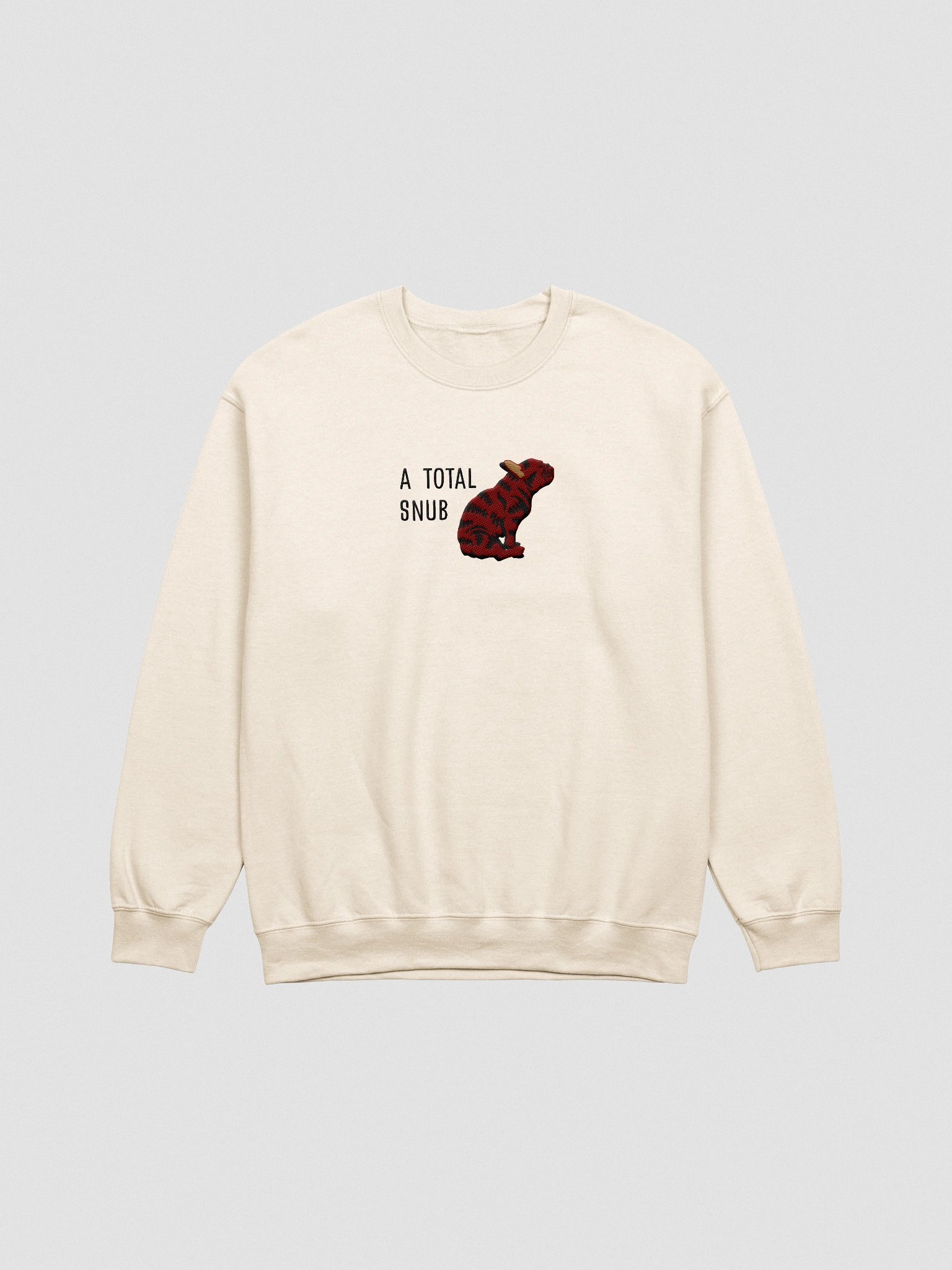 A Total Snub Sweatshirt (Embroidered) of a French Bulldog(Brindle) product image (4)
