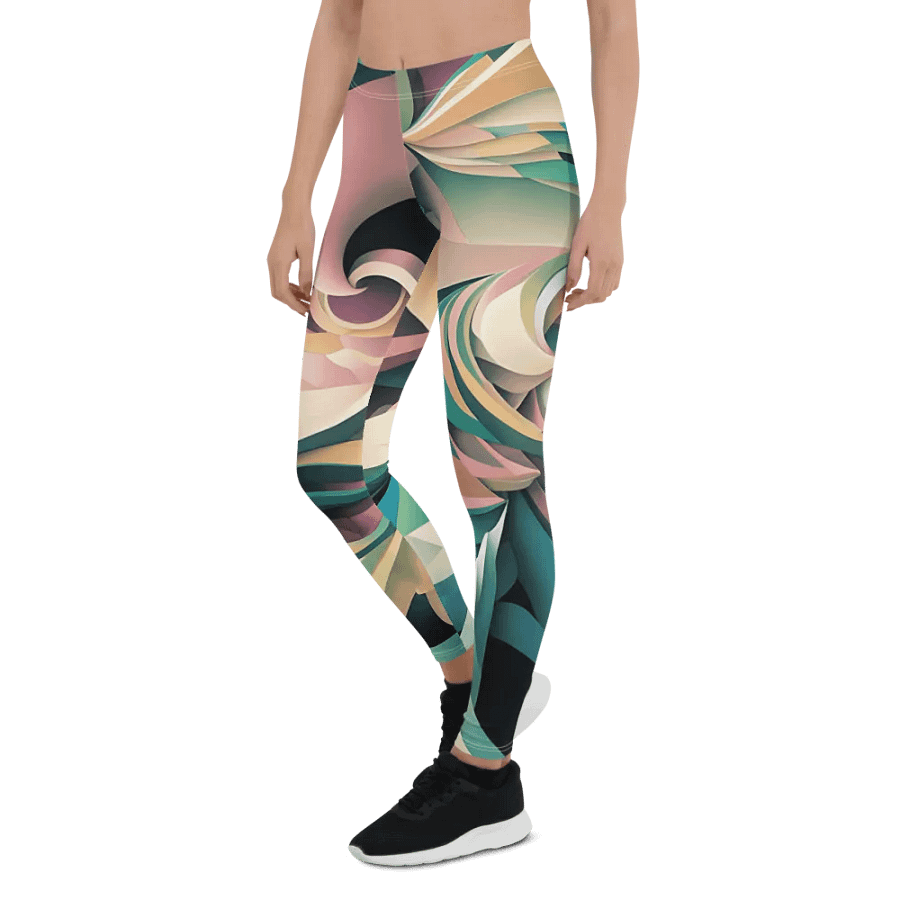 Abstract Lithographic Pattern Design leggings - V6 product image (6)