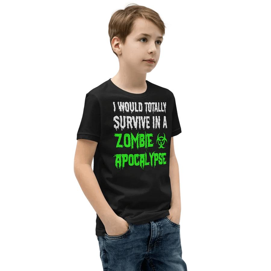 I Would Totally Survive In A Zombie Apocalypse T-Shirt For Kids product image (6)