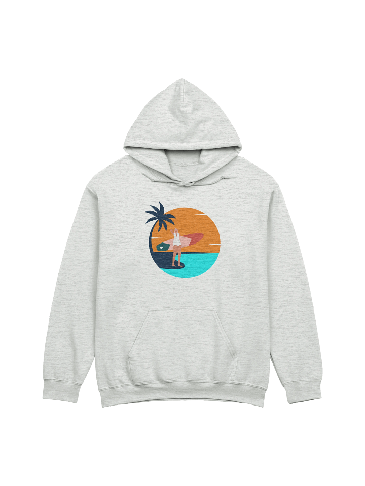 Catch Waves, Not Feelings – Retro Surf Girl Aesthetic Hoodie product image (1)