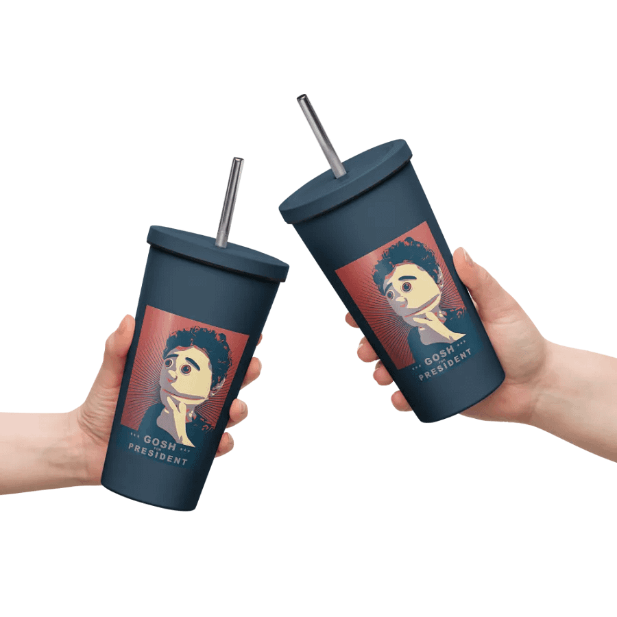 Gosh For President Insulated Tumbler With a Straw product image (10)