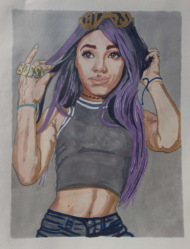 Original Sketchbook Art: Sasha Banks product image (1)