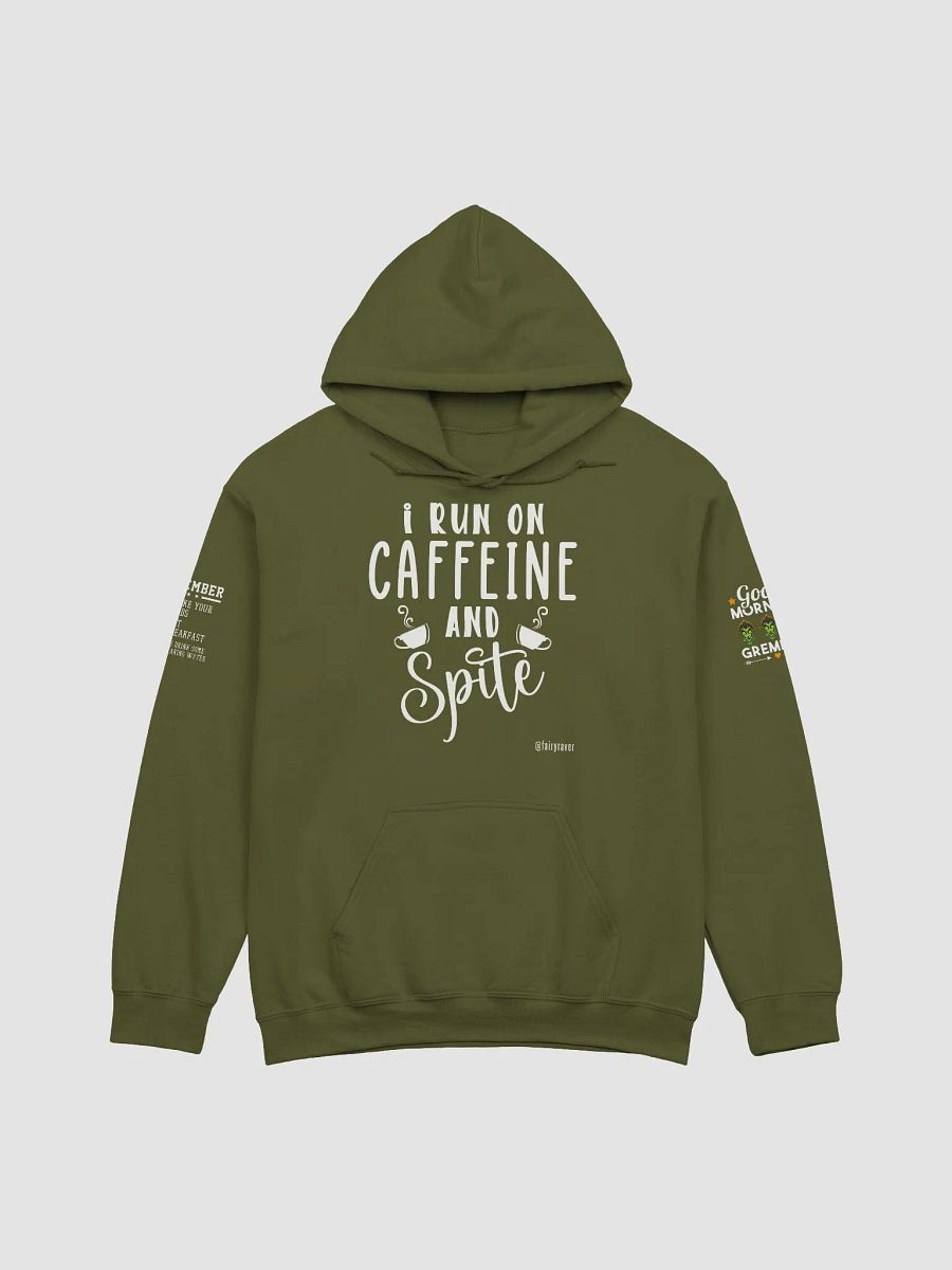I run on caffeine and spit hoodie Dark (new size chart) product image (1)