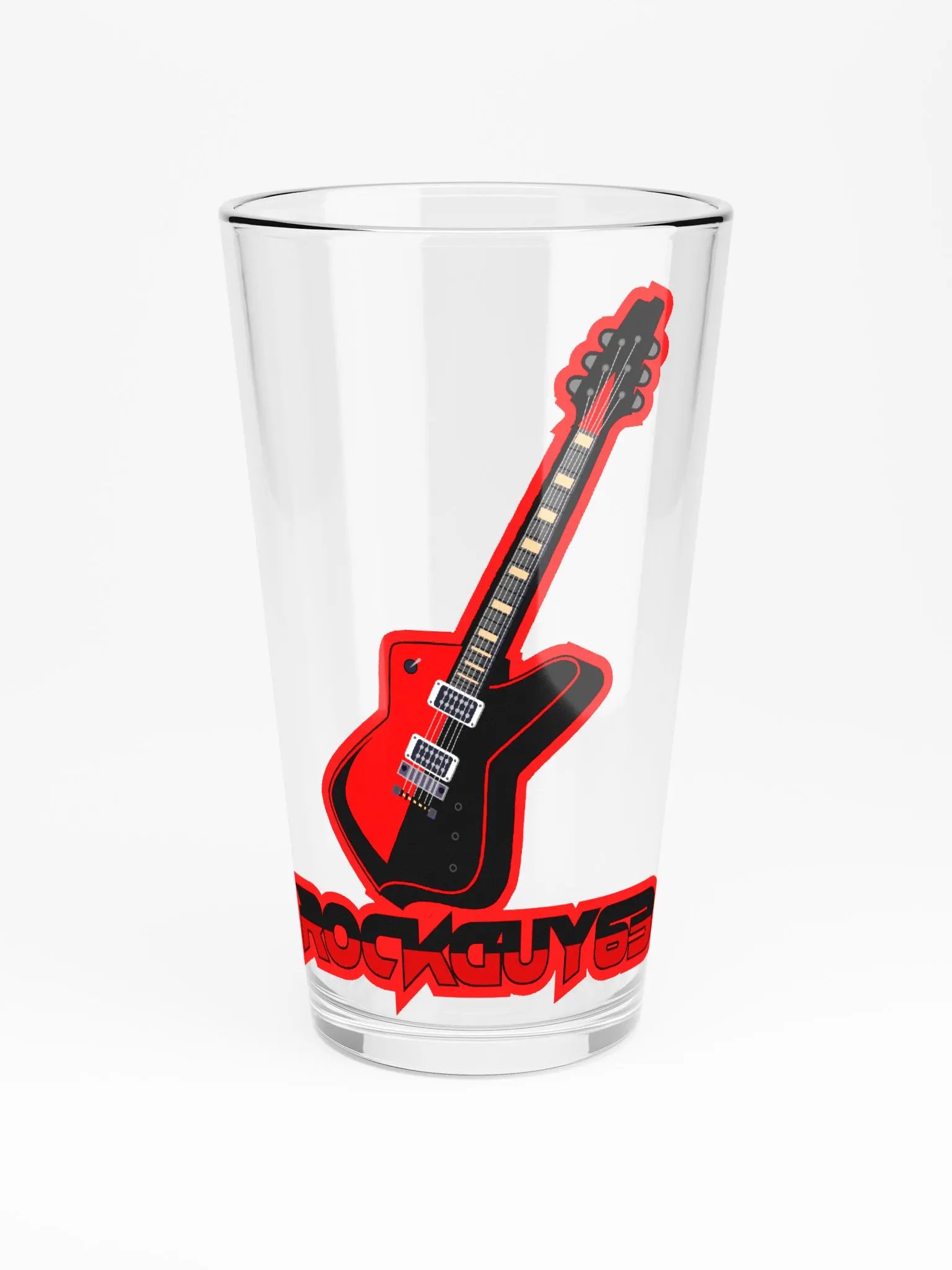 Rockguy Guitar Logo Pint Glass product image (3)