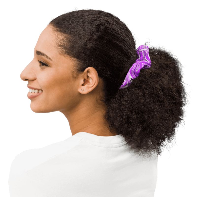 Scrunchie - Purple Digital Fluid Art product image (5)