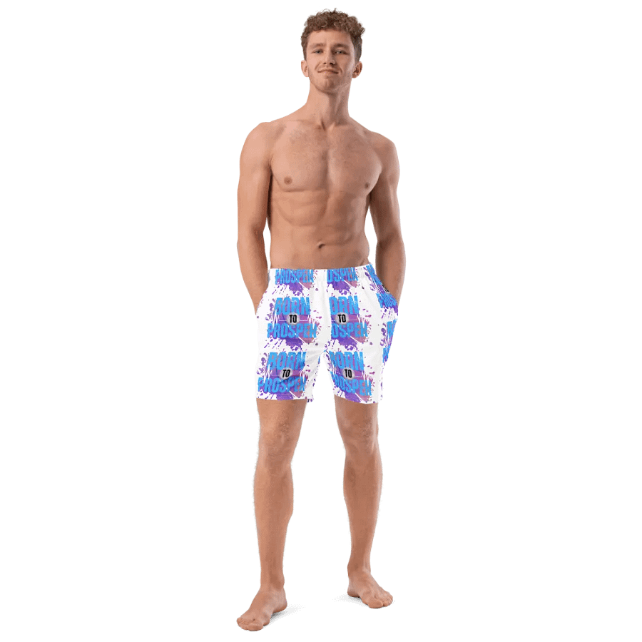 Born to Prosper All-Over Swim Trunks product image (10)