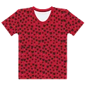 'Red Kitty Dots' Womens Poly Tee product image (1)