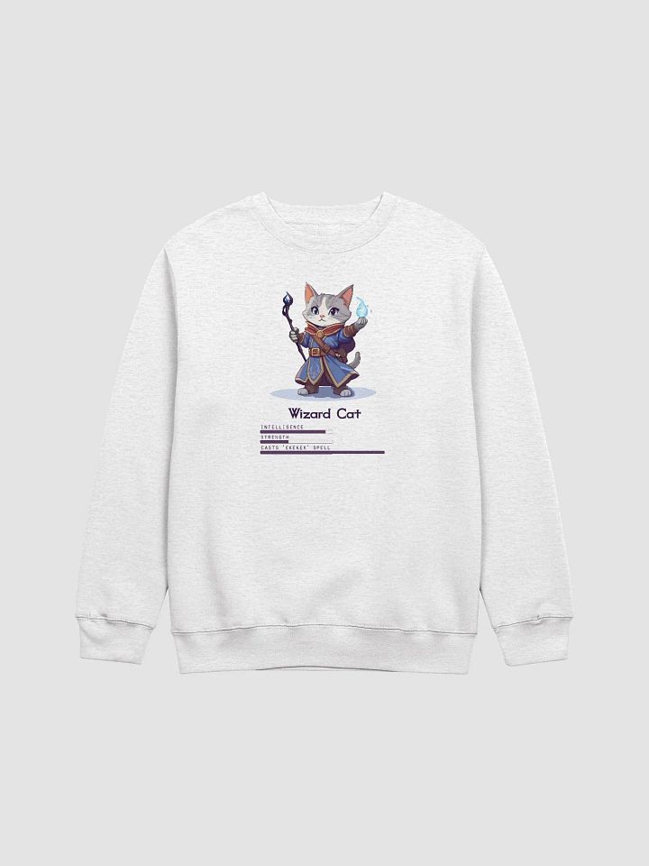 RPG Wizard Cat Unisex Crewneck Sweatshirt for gamers and cat lovers product image (1)