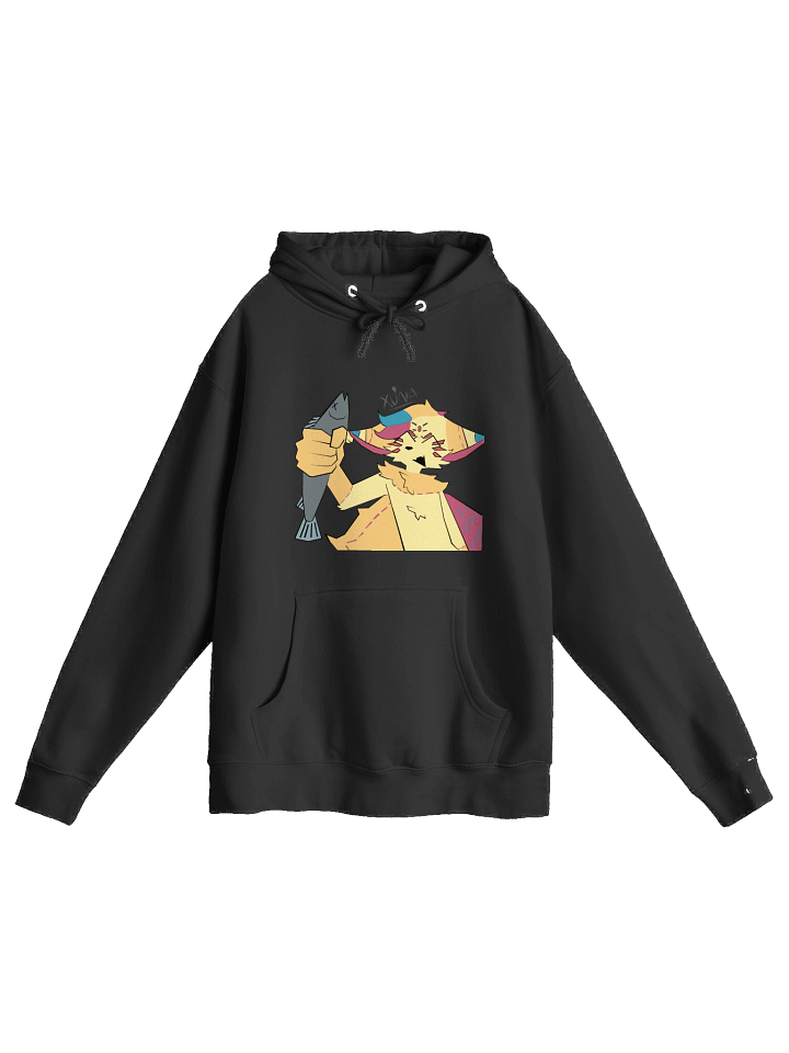 fortune holding a fish hoodie product image (43)