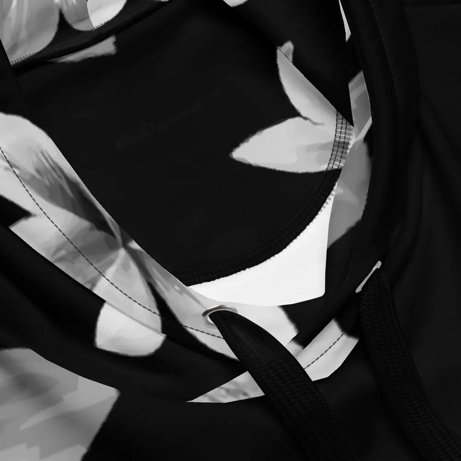 Volcanic Ash Caribbean Flower Print | Relaxed Fit Unisex Hoodie product image (5)