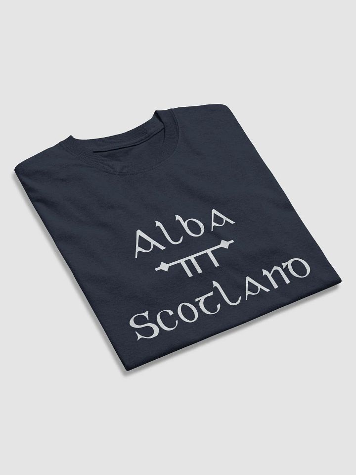 Scotland/Alba Scholastic style Ogham Navy printed T-shirt product image (2)