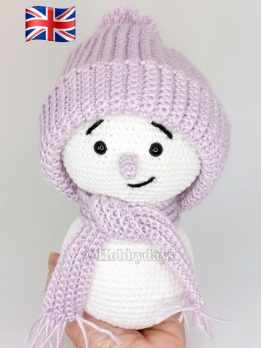UK Pattern - Amigurumi Crochet Snowman product image (1)