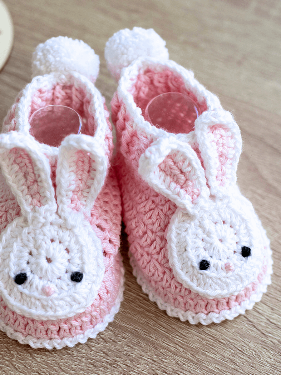 Crochet Pattern: Bunny Baby Booties product image (6)