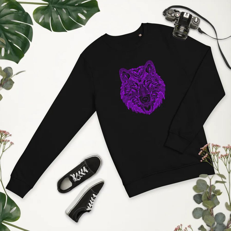 Magenta Wolf Symmetry Sweatshirt product image (4)