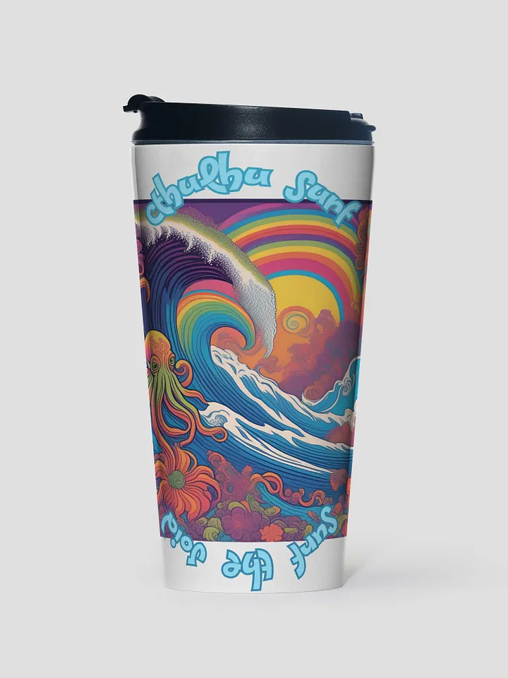 Stainless Steel 15oz Travel Cup black lid 03a product image (1)