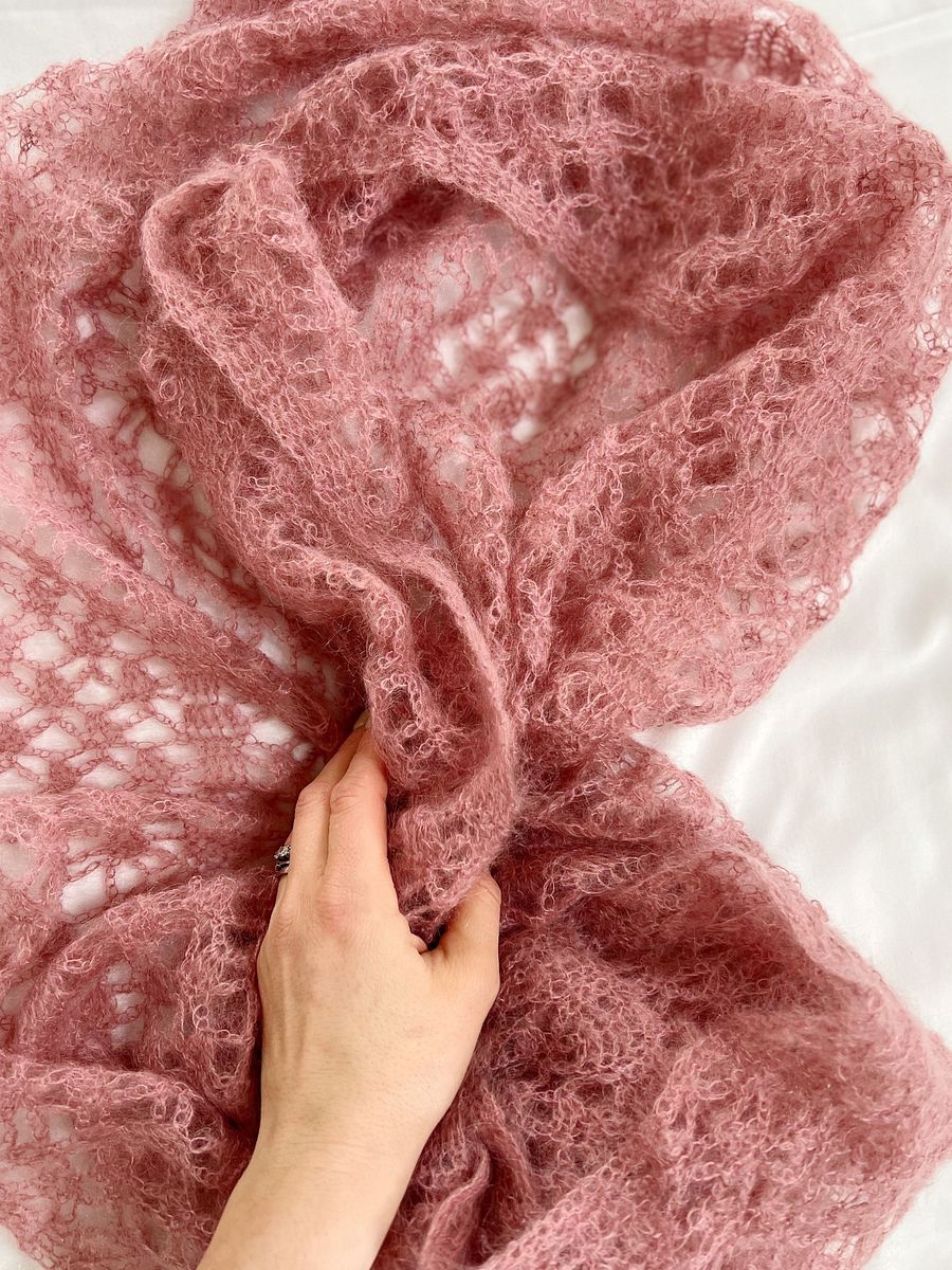 Foxtrot Lace Mohair Crochet Shawl Pattern PDF product image (5)