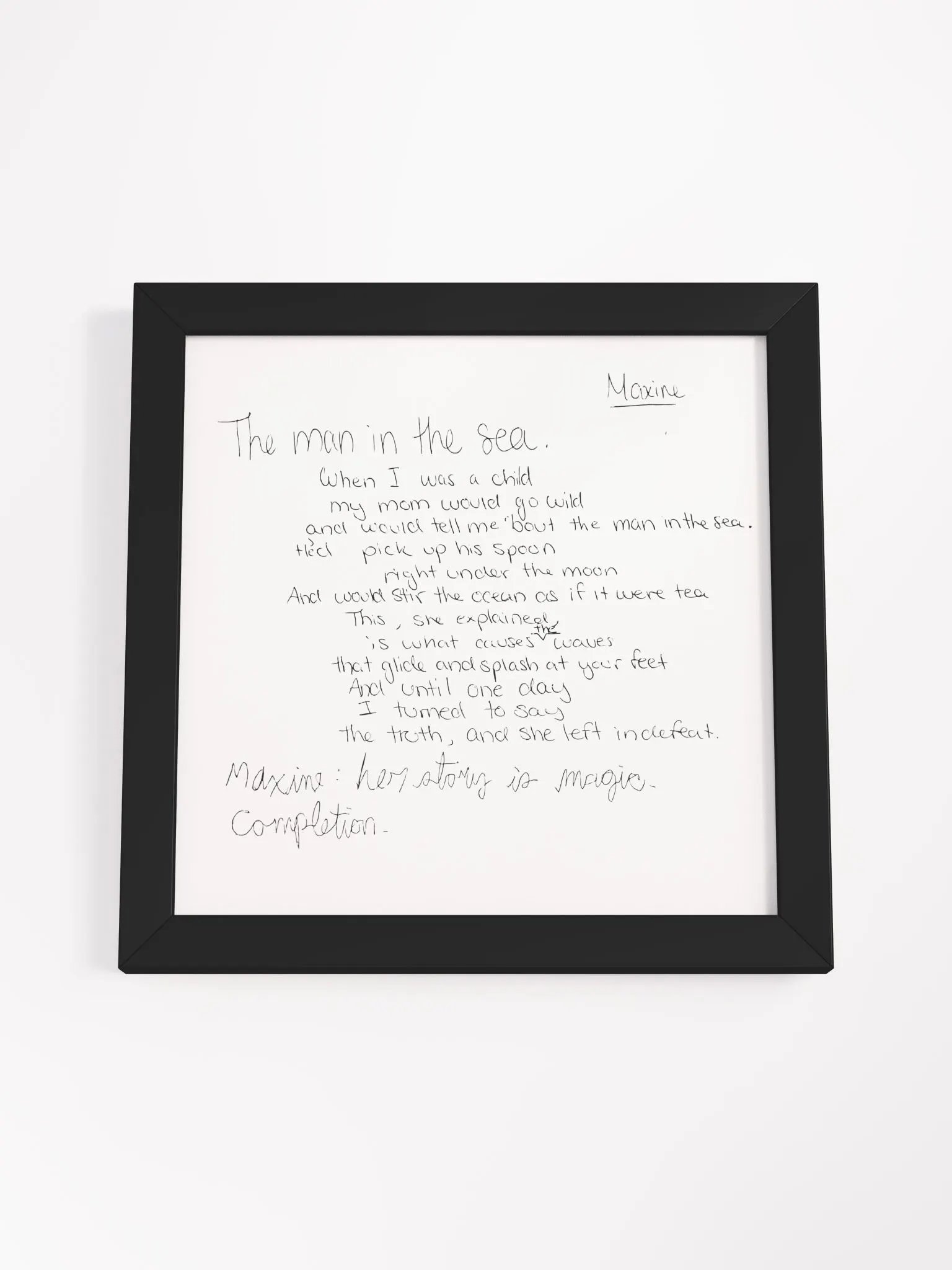 The Man in the Sea: Original Poem - Poster Print (Framed) product image (4)
