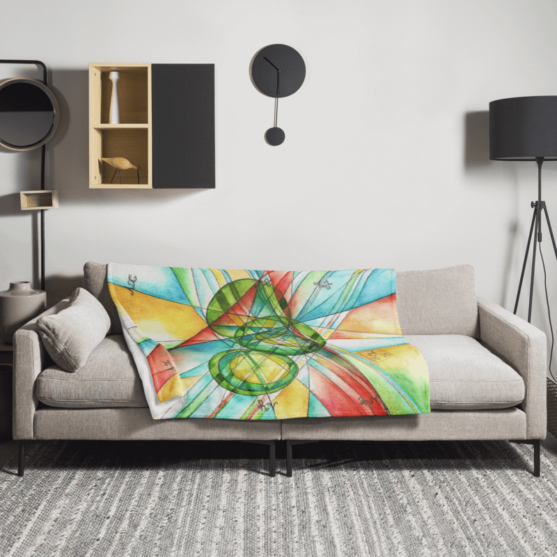 Circles to Circles #4 - Stereographic Projection Mathematical Art Blanket product image (1)