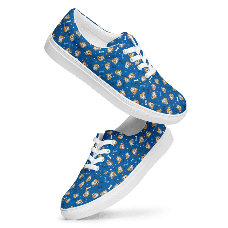 Pomeranians On Blue Sneakers product image (1)