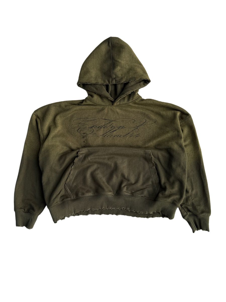 Script Hoodie - Olive Green product image (1)