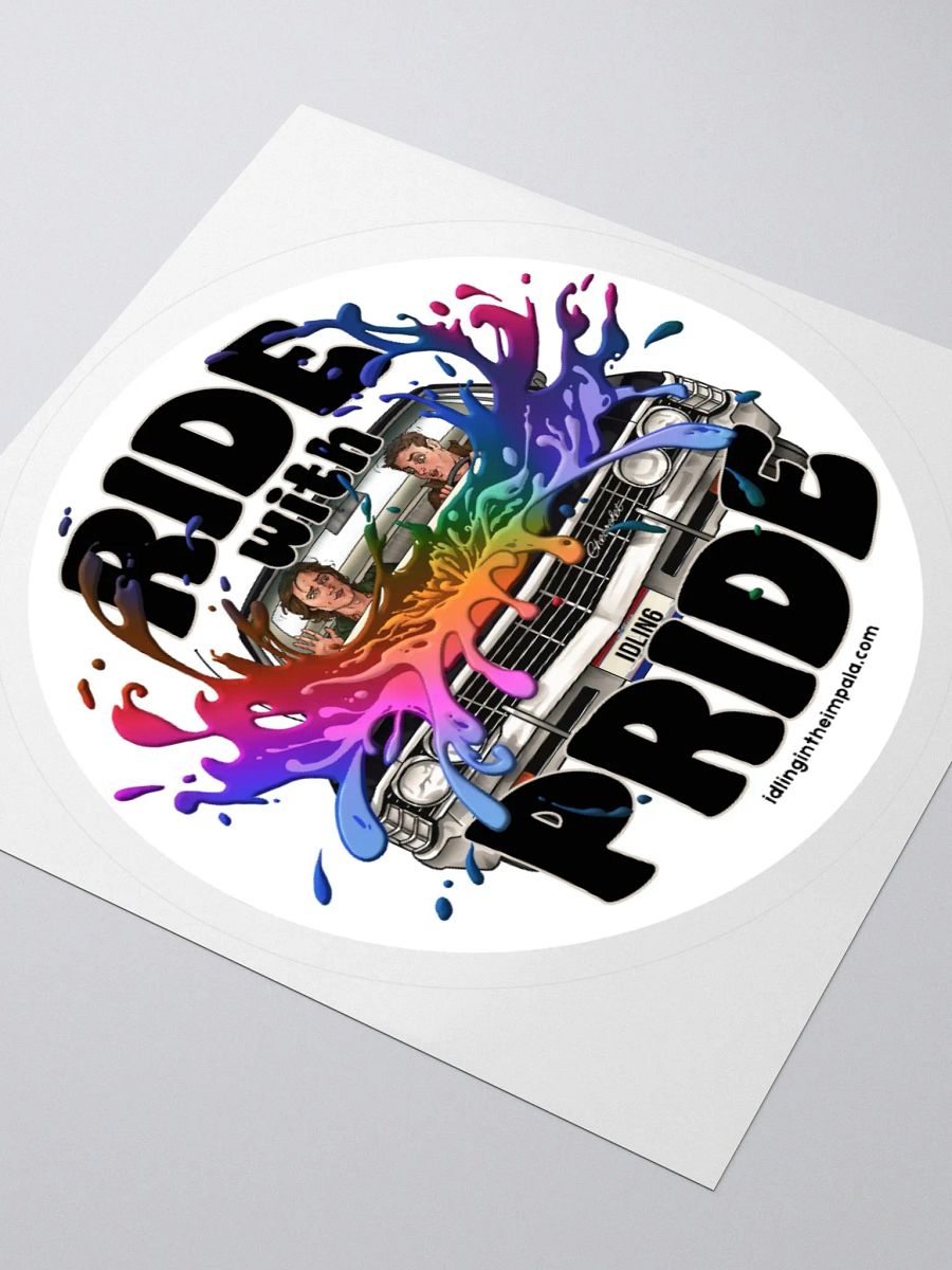 Ride with Pride Sticker - Circle product image (3)