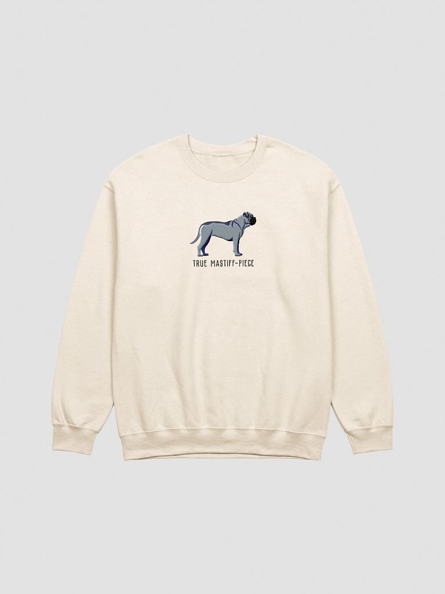 True Mastiff-Piece Sweatshirt (Embroidered) of an English Mastiff(Blue) product image (13)