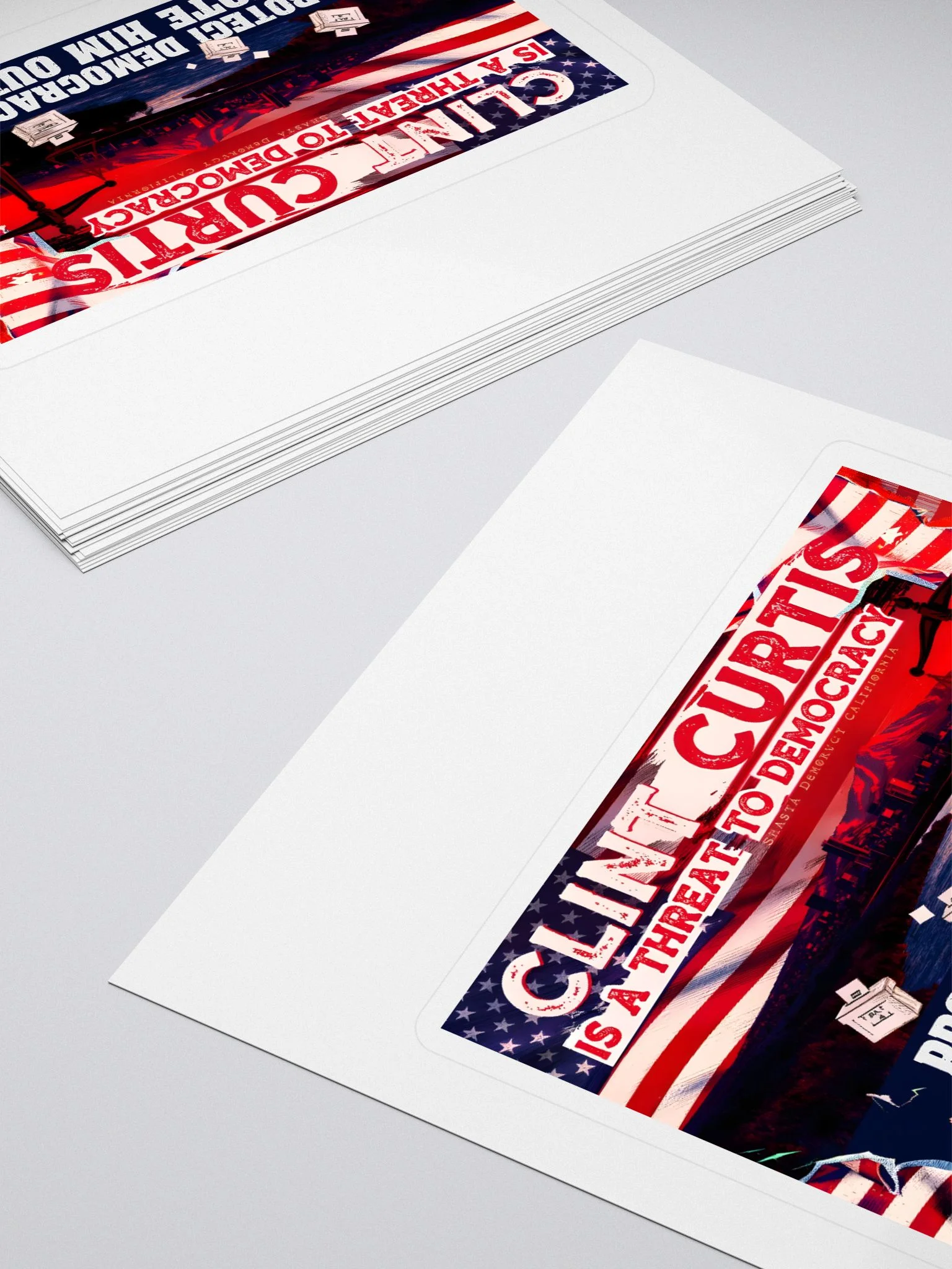 Clint Curtis is a Threat to Democracy Stickers product image (4)