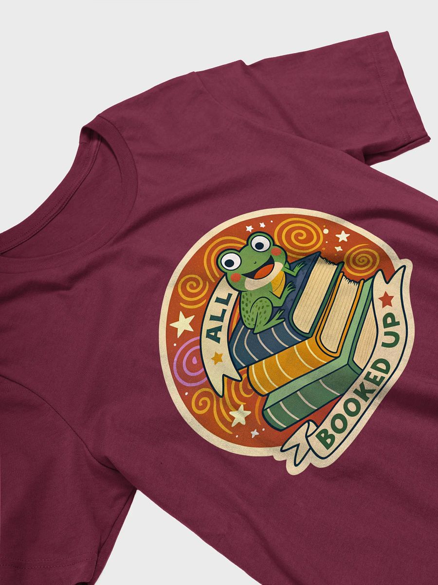 Whimsical Frog 'All Booked Up' T-Shirt product image (23)