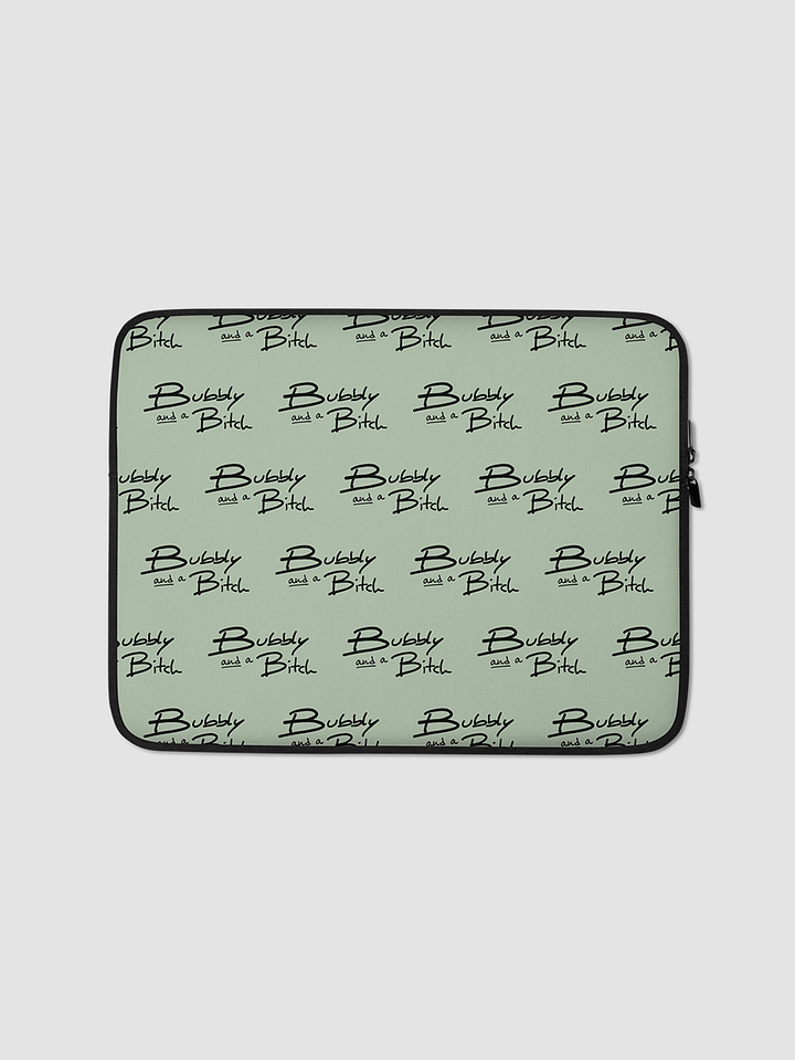 Bubbly and a B*tch yellow laptop sleeve product image (1)