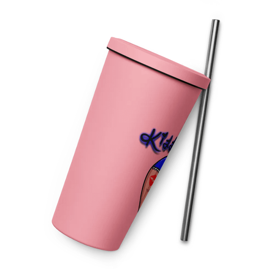 KILLA EMMY BLUE LOGO INSULATED TUMBLER WITH STRAW product image (9)