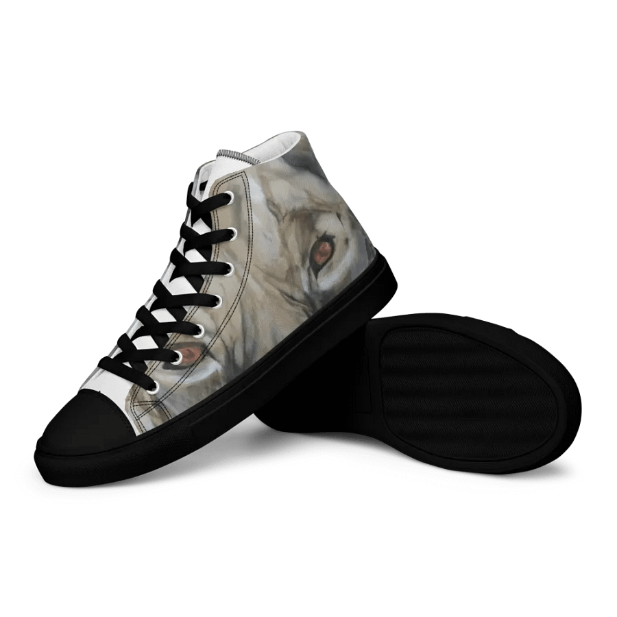 Women's Lion print canvas sneakers black toe cap product image (10)