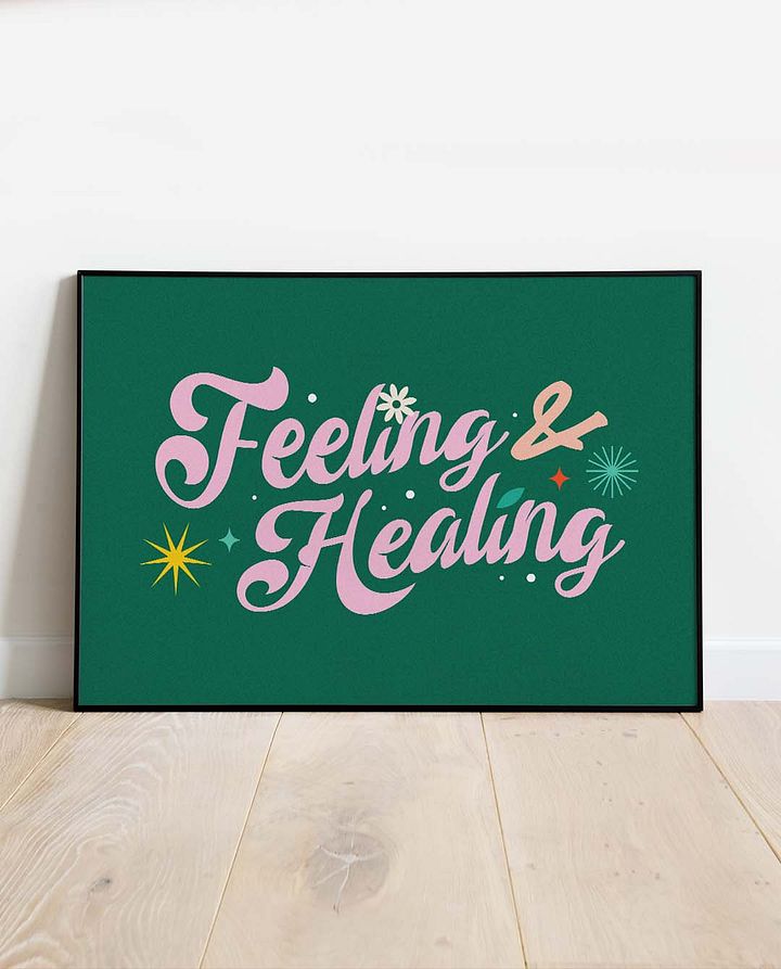 Feeling & Healing Quote Affirmation Printable Wall Art Decor - Instant Download product image (1)