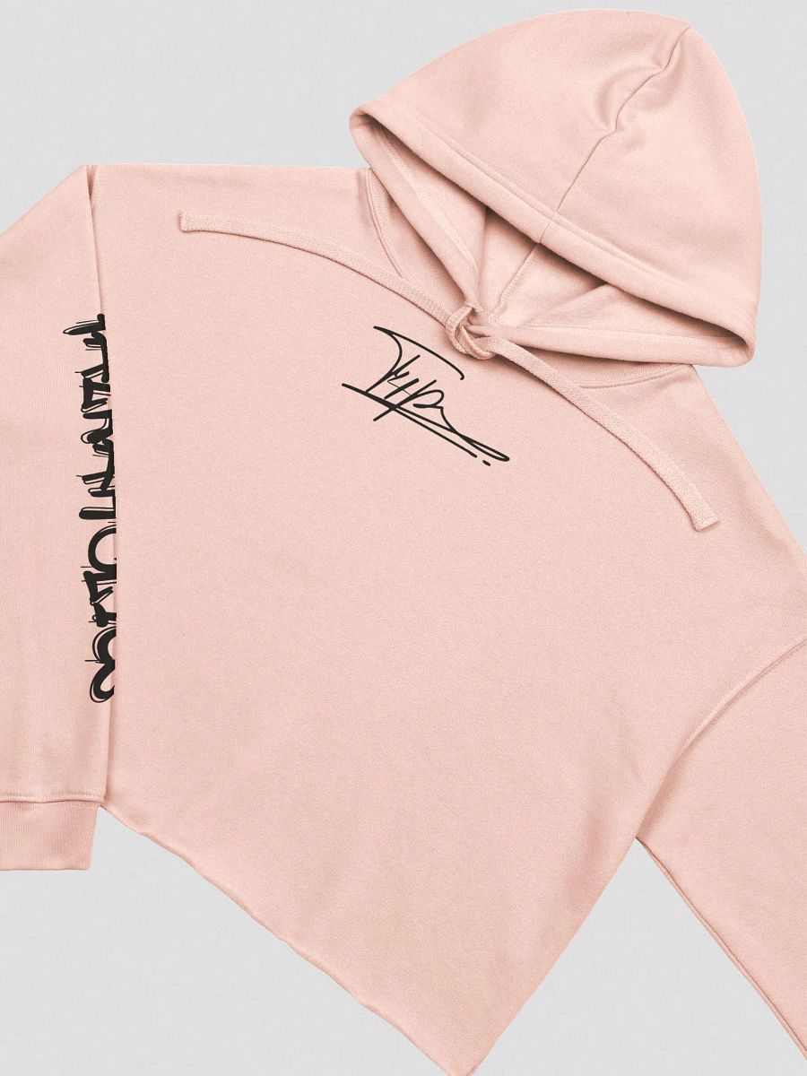 T4P Crop-Hoodie Beige/Black (Bella+Canvas Fleece Crop Hoodie) product image (3)