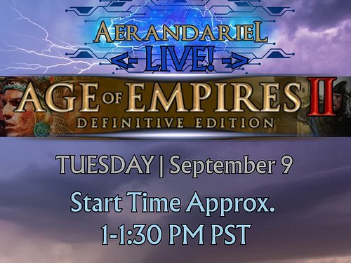 TUESDAY. I'm bringing @ageofempiresgame II back. Oh and a slightly updated stream look too. Can't wait to show y'all what I'v...
