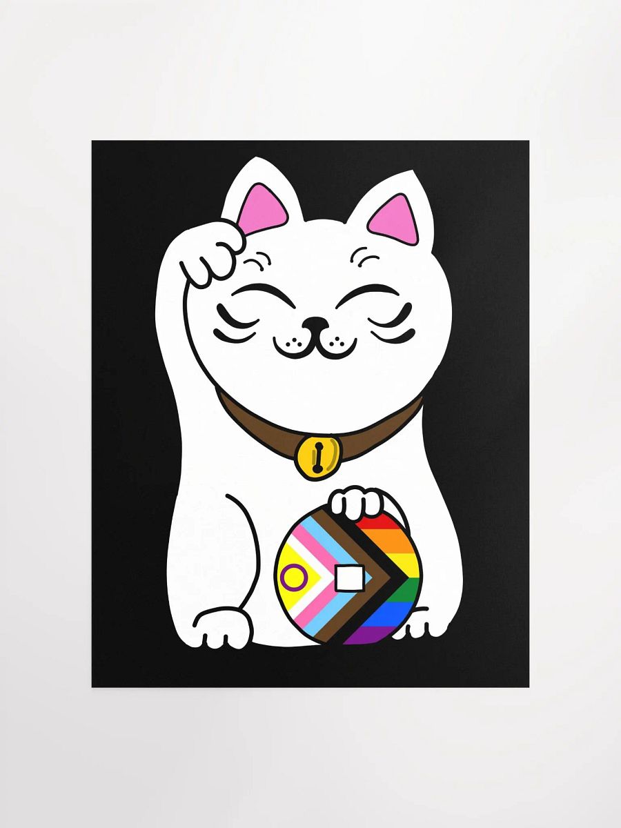 Maneki neko progressive pride poster product image (1)