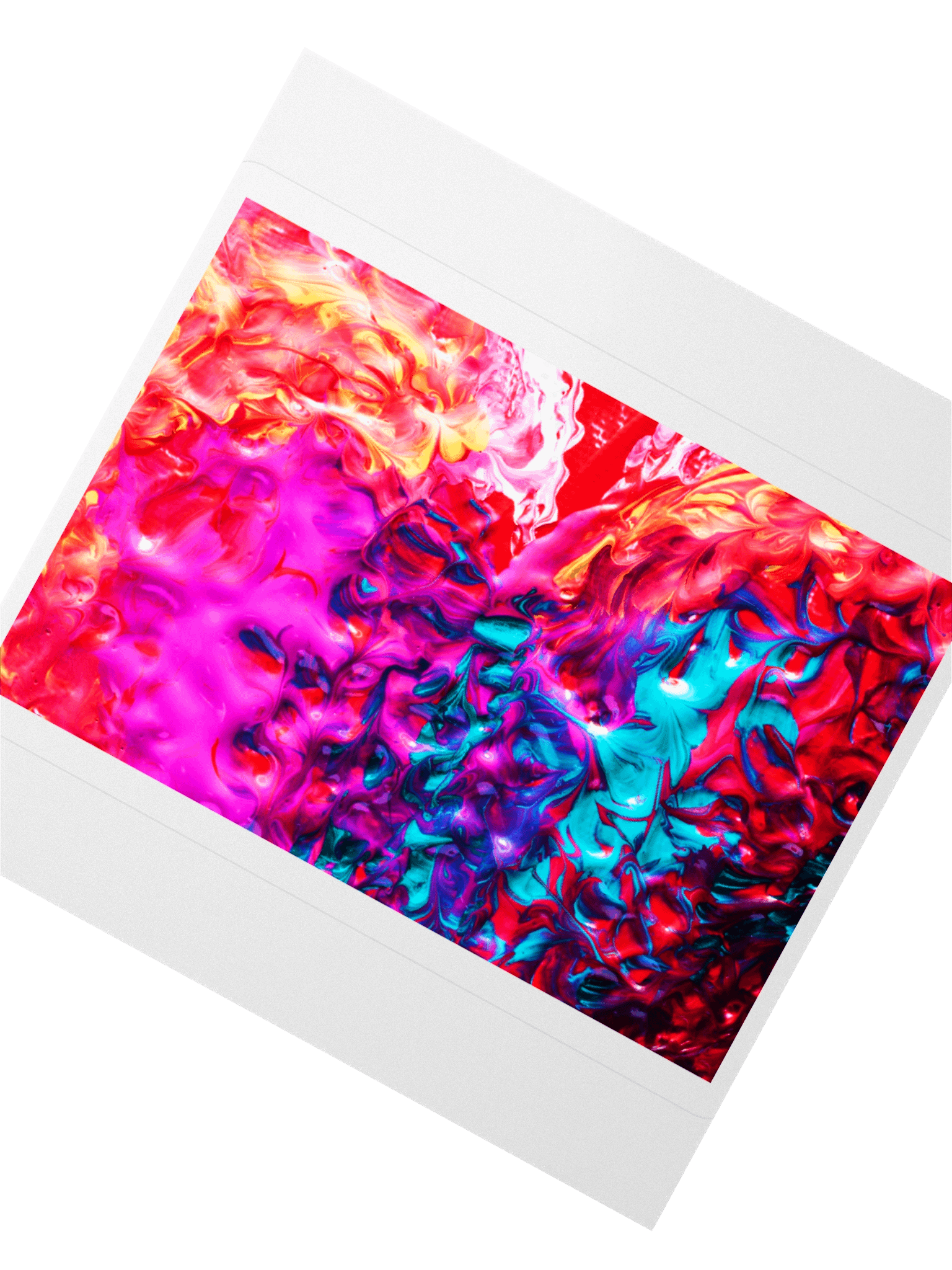 Neon Abstract Sticker Vibrant Psychedelic Fluid Acrylic Swirl product image (2)