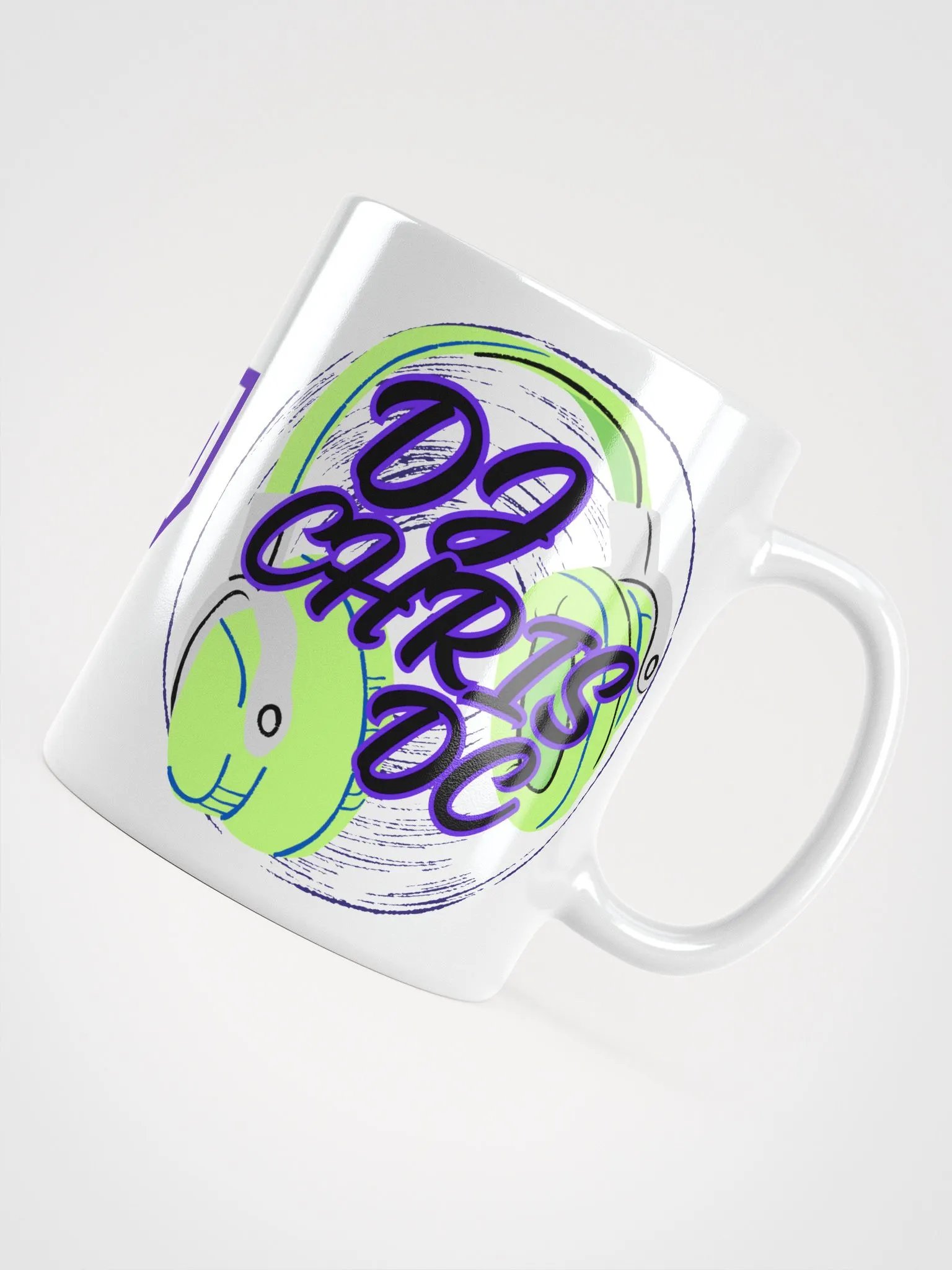 White Mug With Lime Green Graphic product image (4)