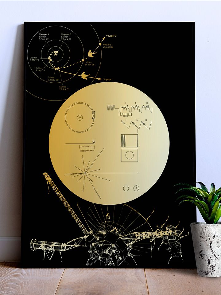 NASA Voyager 1 Golden Record — space poster, science print product image (1)