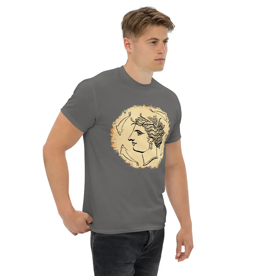 Arethusa Sea Nymph Ancient Greek Art 4th Century BC, Charcoal Tee product image (8)