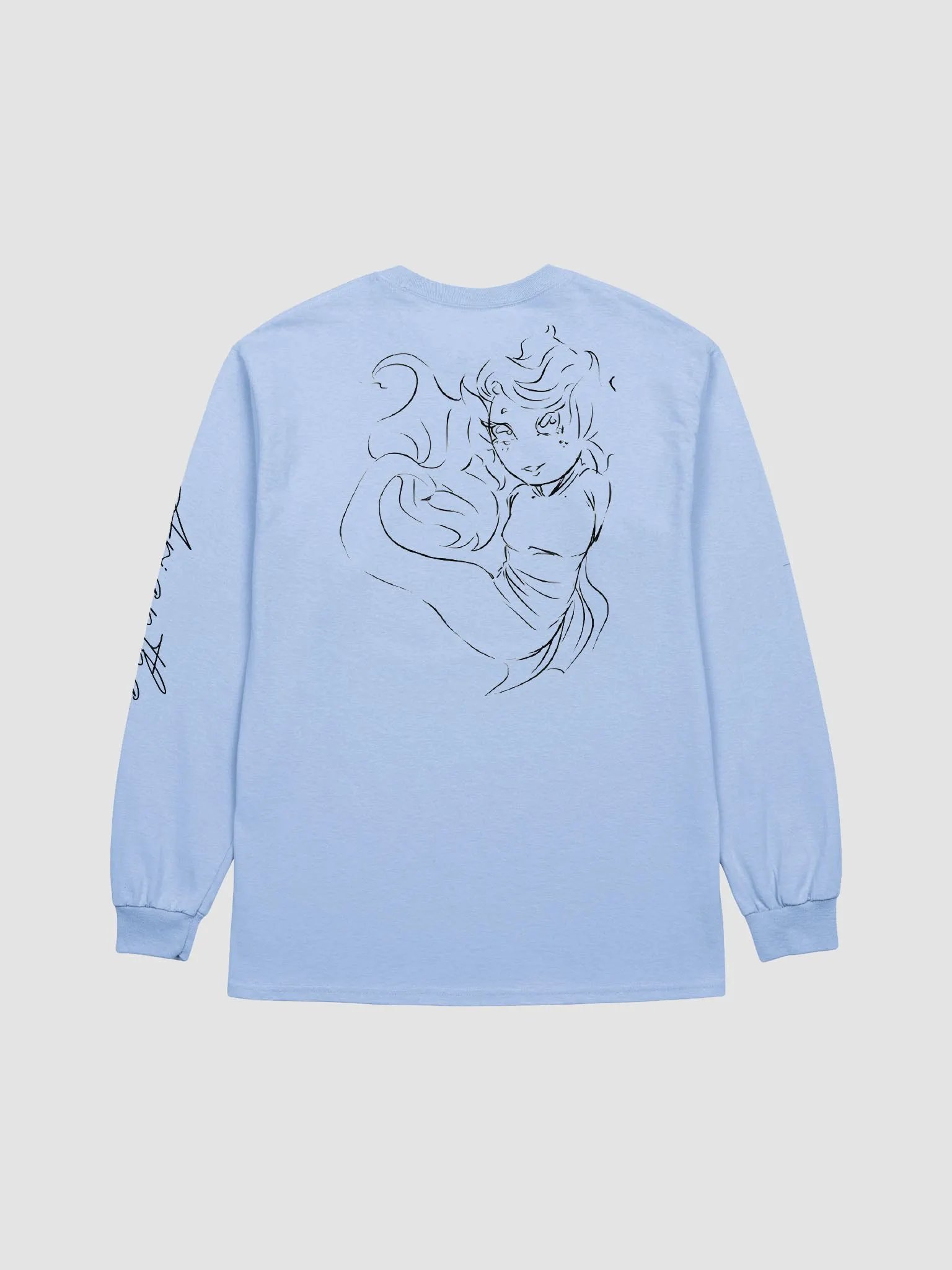 Mermaid Black Outline, Longsleeves product image (7)
