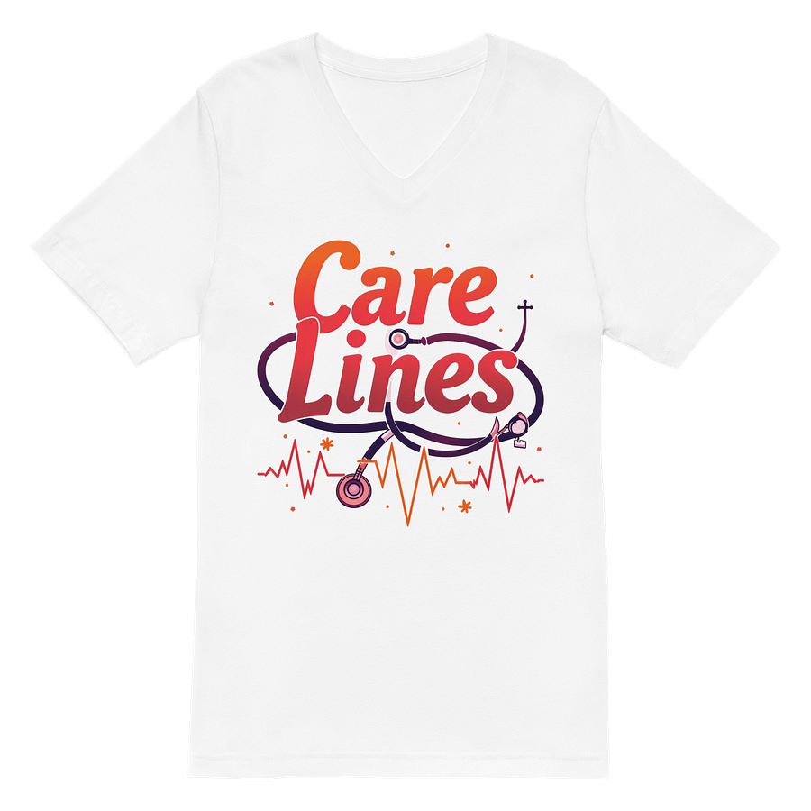 Care Lines Stethoscope V-Neck Tee product image (2)